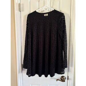 Show Me Your Mumu Black Floral Lace Tunic Medium